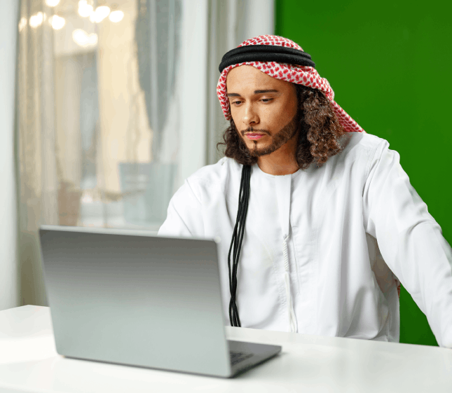 An Arabic translator reviews a sprint board to hit an urgent deadline, coordinating Arabic Translation Service in Pittsburgh.