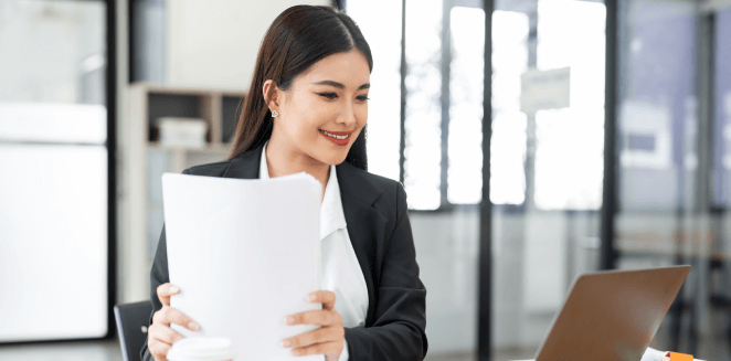 Professional translator working on certified translations of academic credentials for USCIS applications & licensing boards.