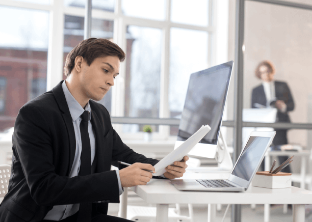 A certified translator is handling USCIS immigration document translations in North Versailles, ensuring legal accuracy.