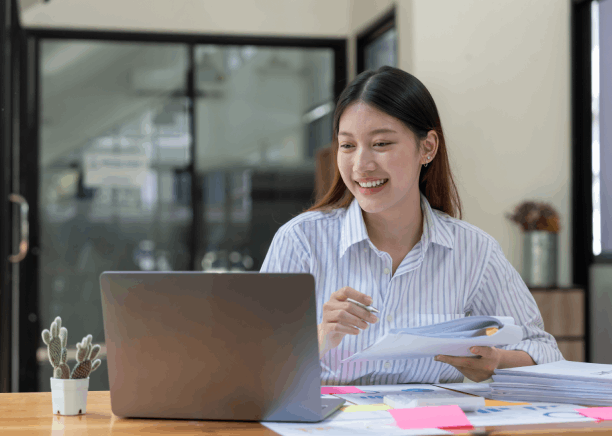 Customer using official docs in Upper St. Clair, providing certified translations for legal, medical and government papers.