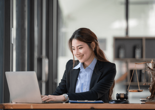 A lawyer using document translations for case preparation, ensuring accuracy and legal compliance in Pittsburgh.