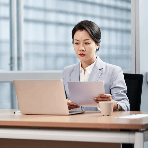 The translator is working on translating business documents in North Versailles, including contracts and agreements.