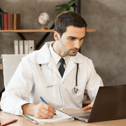 Doctor in Mt. Lebanon using accurate translations for medical records, providing clarity for healthcare professionals.