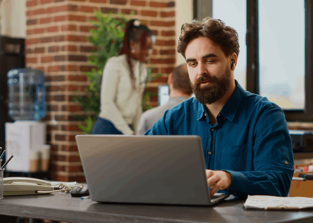 Customer benefiting from language service in Bethel Park, translating and localizing marketing materials for a global market.