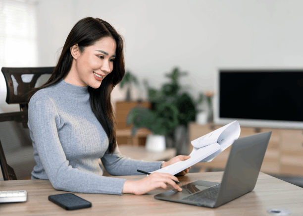 A client utilizing personal document translation services in Ross Township for birth certificates, medical records and more.