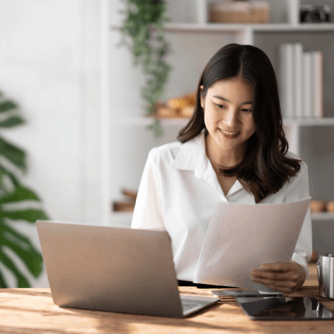 Customer benefiting from personal document translation service in Bethel Park for vital documents like marriage certificates.