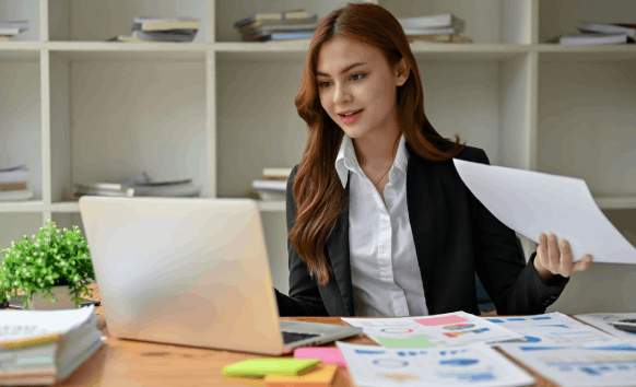 Professional translator working on translating a legal document for a customer in Ross Township with certified translation.